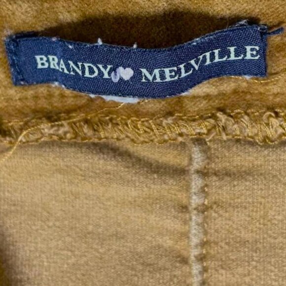 Brandy Melville Faux Suede Mini Skirt Size Small Boho Y2K Soft Stretch - Picture 7 of 10